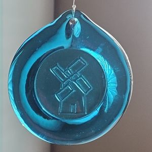 Holland Blue Glass Hanging Sun Catcher Ornament